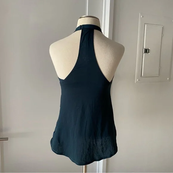 Athleta T Back Lattice Tank in Abyss (Teal Blue Green) XS Built in Bra - Picture 4 of 10